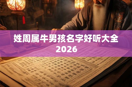 姓周属牛男孩名字好听大全2026