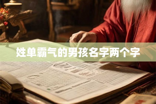 姓单霸气的男孩名字两个字